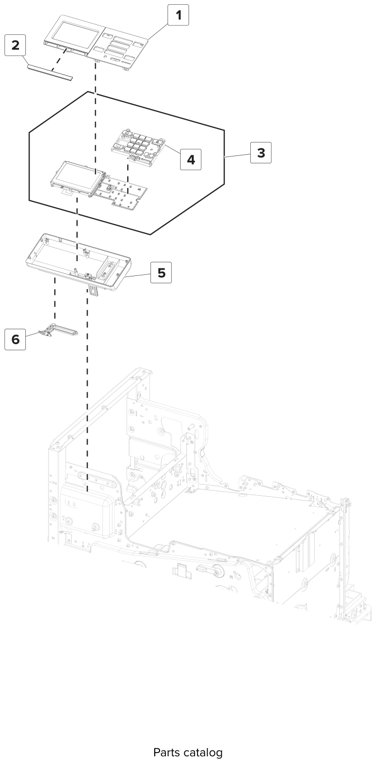 Assembly 3: Control panel parts diagram - Lexmark CS820 C6160 Family Parts