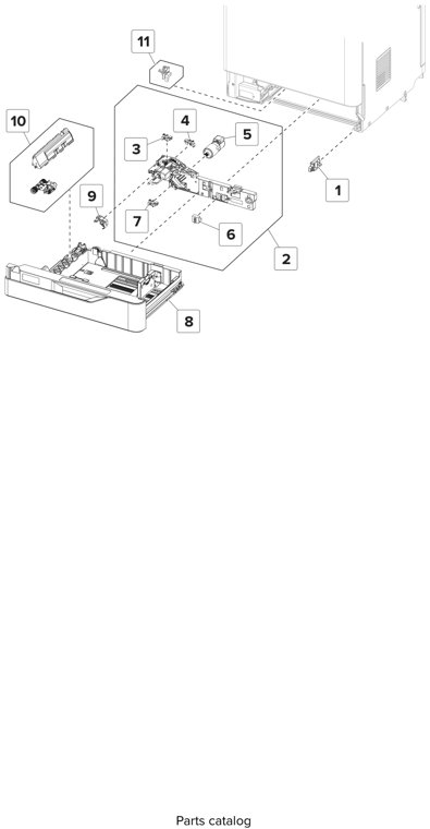 Assembly 6: Feeder parts diagram - Lexmark CS820 C6160 Family Parts