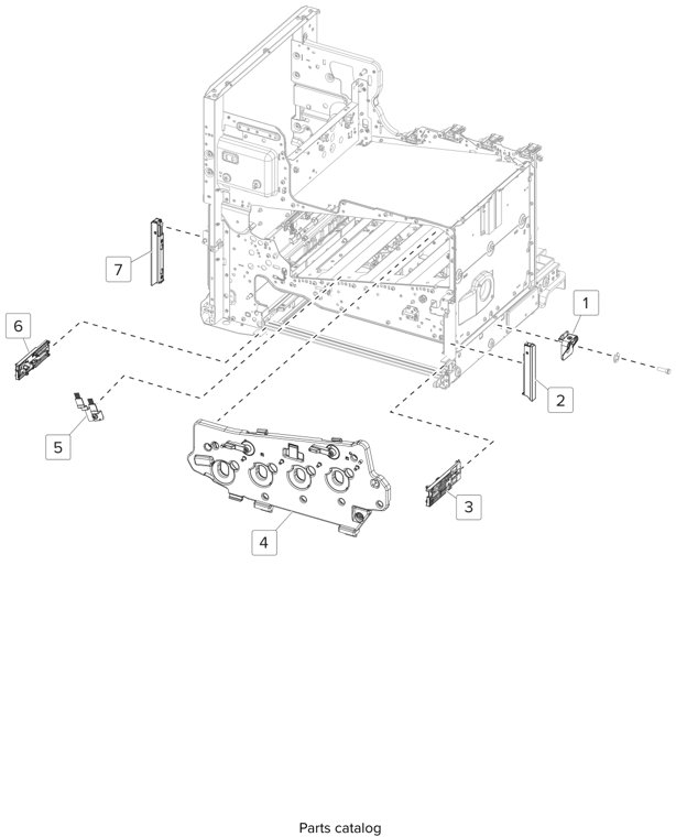 Assembly 7: Frame parts diagram - Lexmark CS820 C6160 Family Parts
