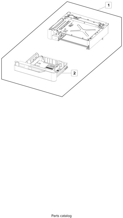 Assembly 18: 550-sheet tray parts diagram - Lexmark CS820 C6160 Family Parts
