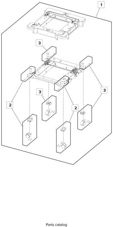 Assembly 24: Caster base parts diagram - Lexmark CS820 C6160 Family Parts