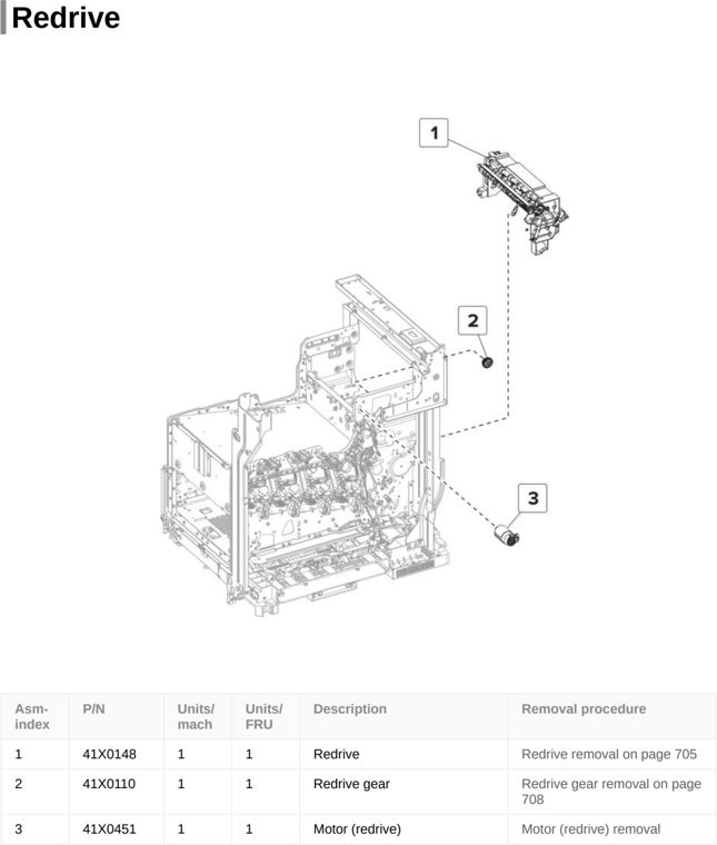Assembly 16: Redrive parts diagram - Lexmark CX820de CX820dtfe XC6152 XC6153 Parts