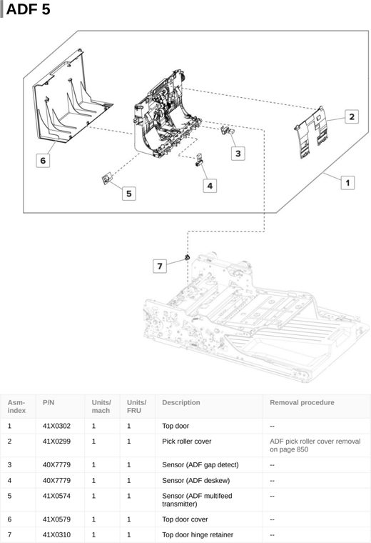 Assembly 23: ADF 5 parts diagram - Lexmark CX820de CX820dtfe XC6152 XC6153 Parts