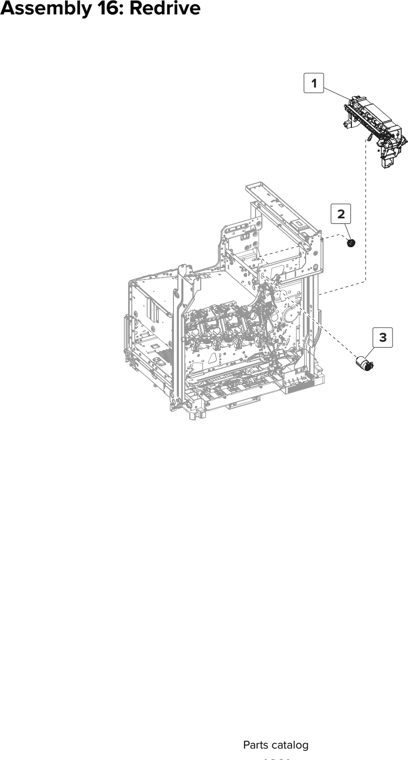 Assembly 16: Redrive parts diagram - Lexmark CX825 CX860 XC8155 XC8160 XC8163 Parts