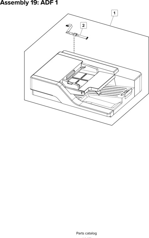 Assembly 19: ADF 1 parts diagram - Lexmark CX825 CX860 XC8155 XC8160 XC8163 Parts