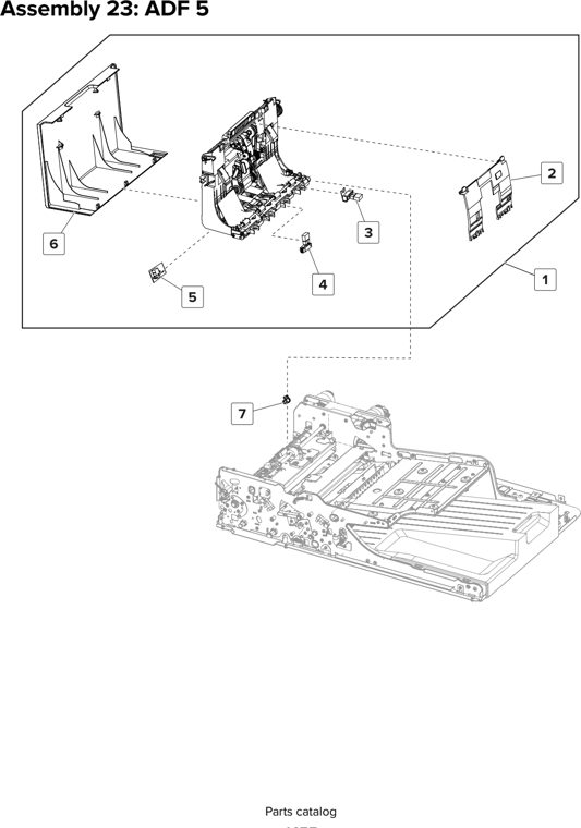 Assembly 23: ADF 5 parts diagram - Lexmark CX825 CX860 XC8155 XC8160 XC8163 Parts