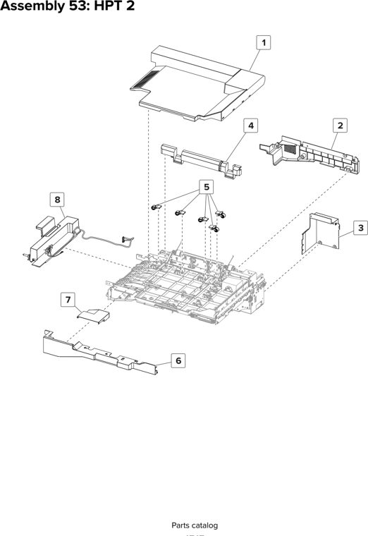 Assembly 53: HPT 2 parts diagram - Lexmark CX825 CX860 XC8155 XC8160 XC8163 Parts
