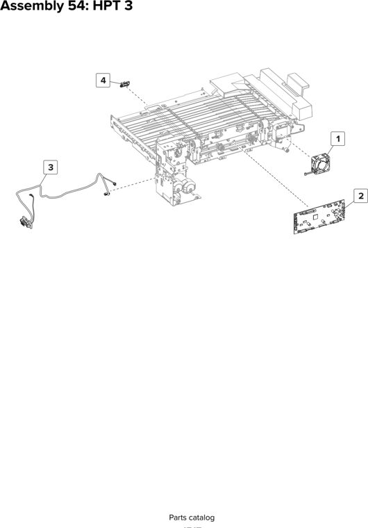 Assembly 54: HPT 3 parts diagram - Lexmark CX825 CX860 XC8155 XC8160 XC8163 Parts
