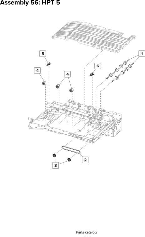 Assembly 56: HPT 5 parts diagram - Lexmark CX825 CX860 XC8155 XC8160 XC8163 Parts