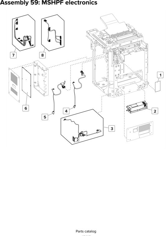 Assembly 59: MSHPF electronics parts diagram - Lexmark CX825 CX860 XC8155 XC8160 XC8163 Parts