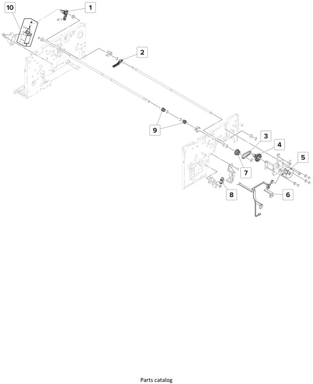 Assembly 8: Staple finisher—Aligner section parts diagram - Lexmark Finisher Parts CS921 CS923 CX920 CX921 CX923 CX924 MS911 MX910 MX911 XM91x