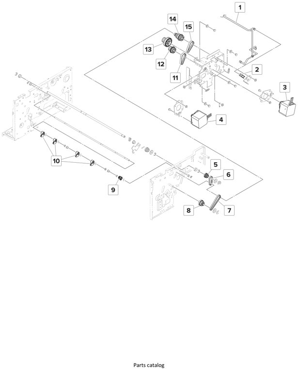Assembly 11: Staple finisher—Exit section 2 parts diagram - Lexmark Finisher Parts CS921 CS923 CX920 CX921 CX923 CX924 MS911 MX910 MX911 XM91x