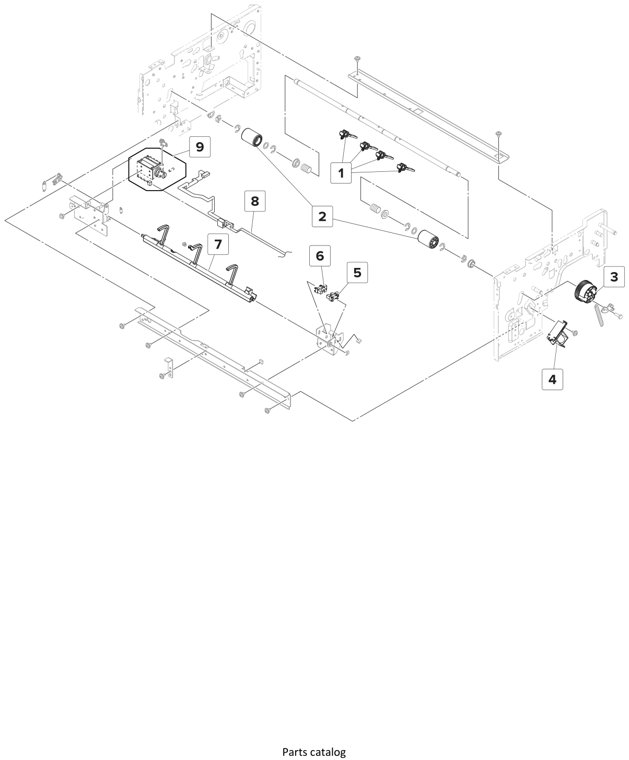 Assembly 12: Staple finisher—Exit section 3 parts diagram - Lexmark Finisher Parts CS921 CS923 CX920 CX921 CX923 CX924 MS911 MX910 MX911 XM91x