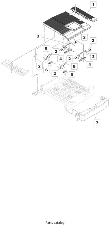 Assembly 17: Horizontal paper transport—Covers 1 parts diagram - Lexmark Finisher Parts CS921 CS923 CX920 CX921 CX923 CX924 MS911 MX910 MX911 XM91x