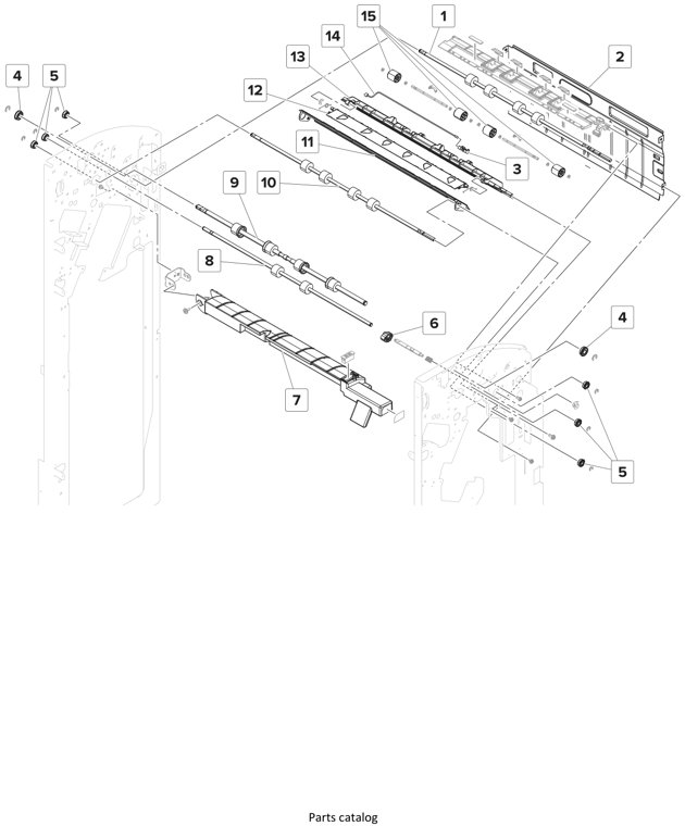 Assembly 24: SHPF—Transport section 3 parts diagram - Lexmark Finisher Parts CS921 CS923 CX920 CX921 CX923 CX924 MS911 MX910 MX911 XM91x