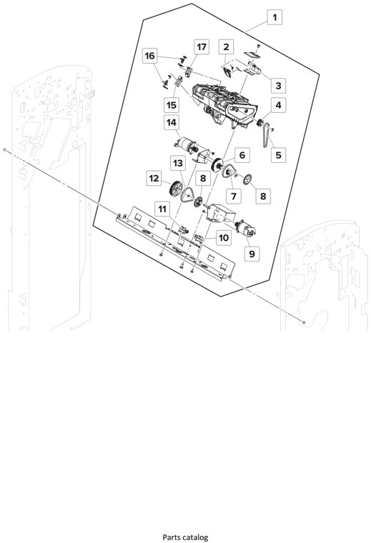 Assembly 29: SHPF—Compiler section 1 parts diagram - Lexmark Finisher Parts CS921 CS923 CX920 CX921 CX923 CX924 MS911 MX910 MX911 XM91x