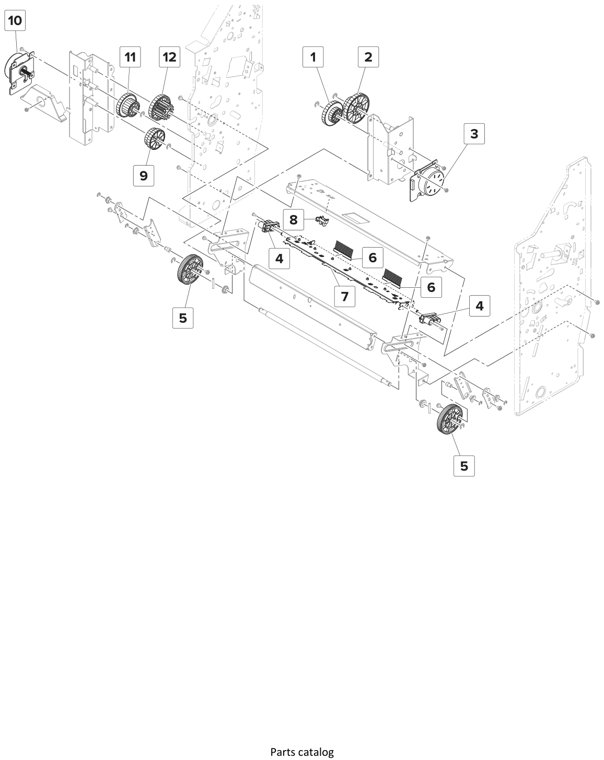 Assembly 36: Booklet maker—Fold section 1 parts diagram - Lexmark Finisher Parts CS921 CS923 CX920 CX921 CX923 CX924 MS911 MX910 MX911 XM91x