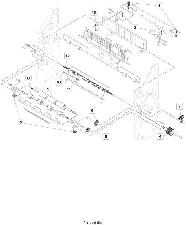 Assembly 38: Booklet maker—Fold section 3 parts diagram - Lexmark Finisher Parts CS921 CS923 CX920 CX921 CX923 CX924 MS911 MX910 MX911 XM91x