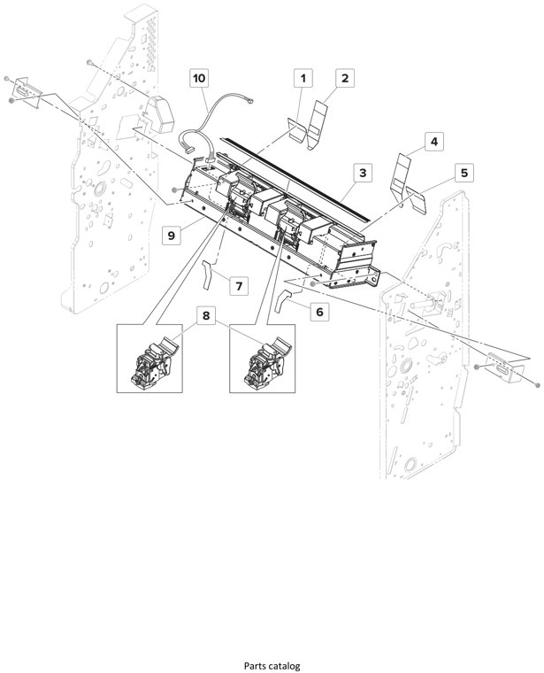Assembly 40: Booklet maker—Staple section parts diagram - Lexmark Finisher Parts CS921 CS923 CX920 CX921 CX923 CX924 MS911 MX910 MX911 XM91x