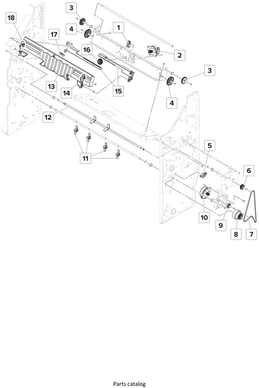 Assembly 41: Booklet maker—Compiler section parts diagram - Lexmark Finisher Parts CS921 CS923 CX920 CX921 CX923 CX924 MS911 MX910 MX911 XM91x