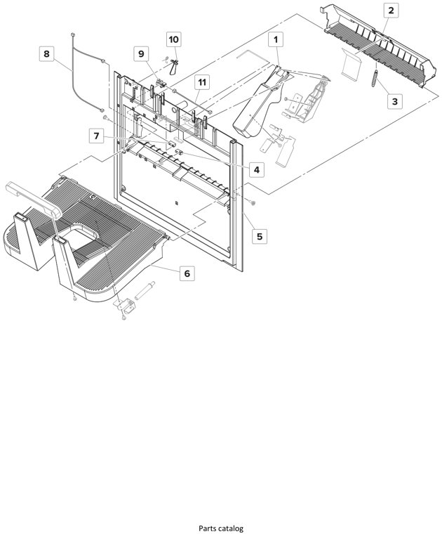 Assembly 43: Booklet maker—Exit section parts diagram - Lexmark Finisher Parts CS921 CS923 CX920 CX921 CX923 CX924 MS911 MX910 MX911 XM91x