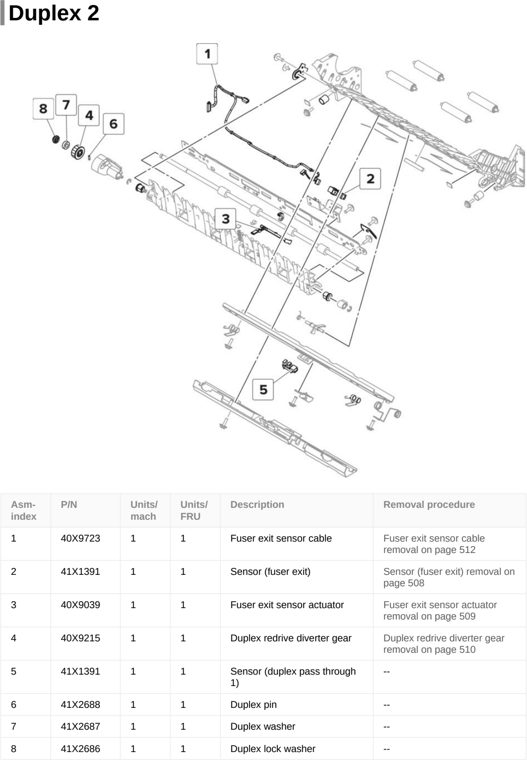 Assembly 23: Duplex 2 parts diagram - Lexmark CS921 C9235 CS927 Parts