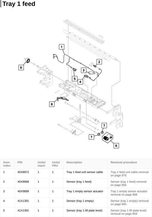 Assembly 35: Tray 1 feed parts diagram - Lexmark CS921 C9235 CS927 Parts