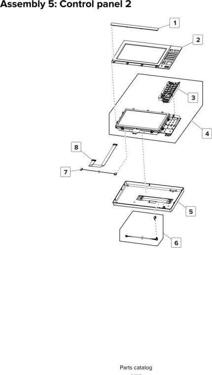 Assembly 5: Control panel 2 parts diagram - Lexmark CX920 CX921 XC9225 XC9235 CX927 Parts