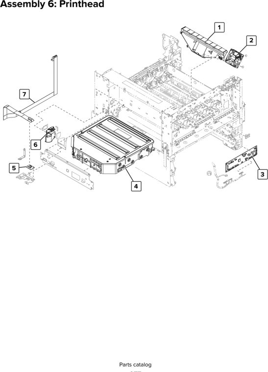 Assembly 6: Printhead parts diagram - Lexmark CX920 CX921 XC9225 XC9235 CX927 Parts