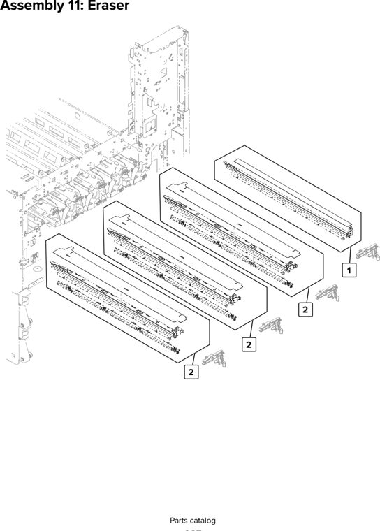Assembly 11: Eraser parts diagram - Lexmark CX920 CX921 XC9225 XC9235 CX927 Parts