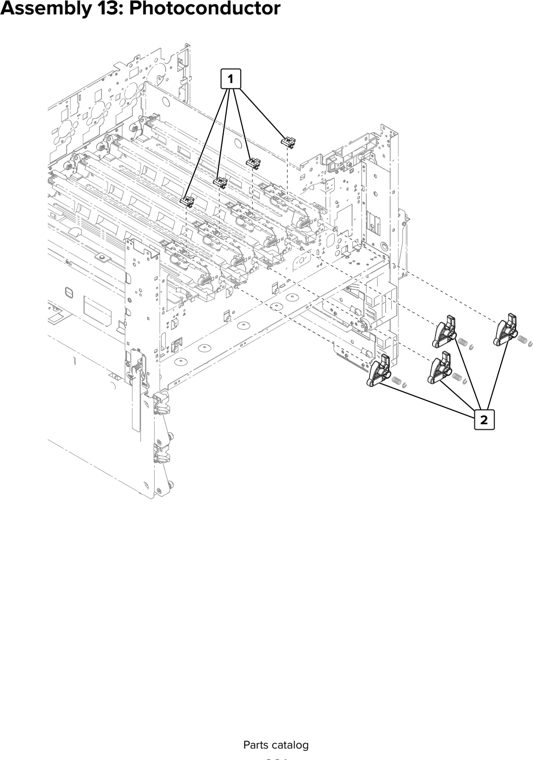Assembly 13: Photoconductor parts diagram - Lexmark CX920 CX921 XC9225 XC9235 CX927 Parts