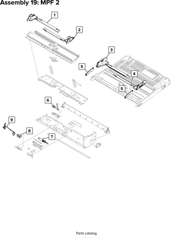 Assembly 19: MPF 2 parts diagram - Lexmark CX920 CX921 XC9225 XC9235 CX927 Parts