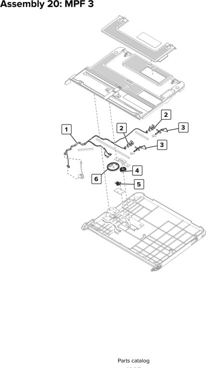 Assembly 20: MPF 3 parts diagram - Lexmark CX920 CX921 XC9225 XC9235 CX927 Parts