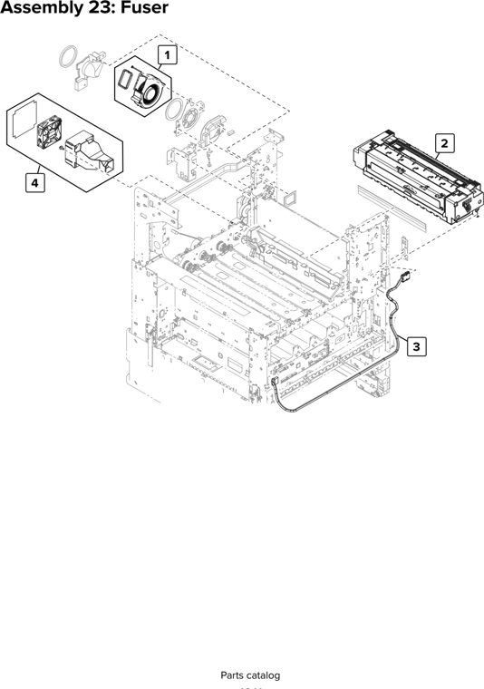 Assembly 23: Fuser parts diagram - Lexmark CX920 CX921 XC9225 XC9235 CX927 Parts