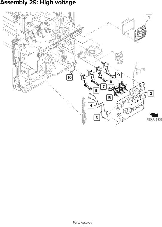 Assembly 29: High voltage parts diagram - Lexmark CX920 CX921 XC9225 XC9235 CX927 Parts