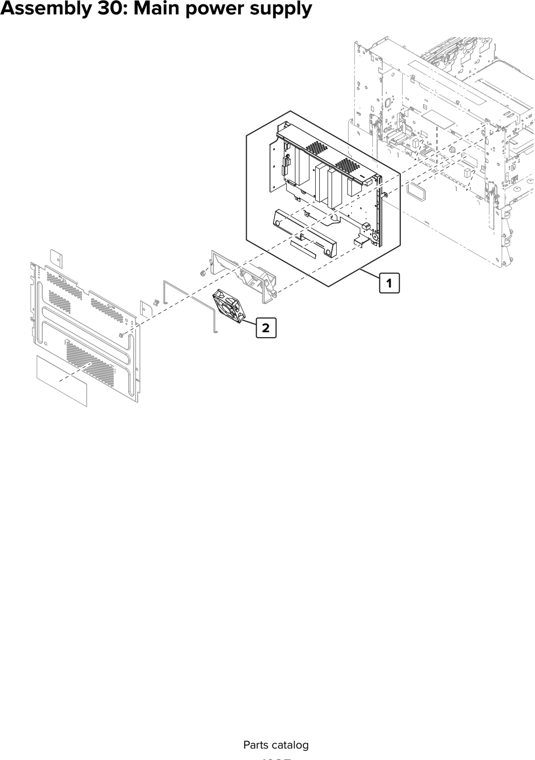 Assembly 30: Main power supply parts diagram - Lexmark CX920 CX921 XC9225 XC9235 CX927 Parts