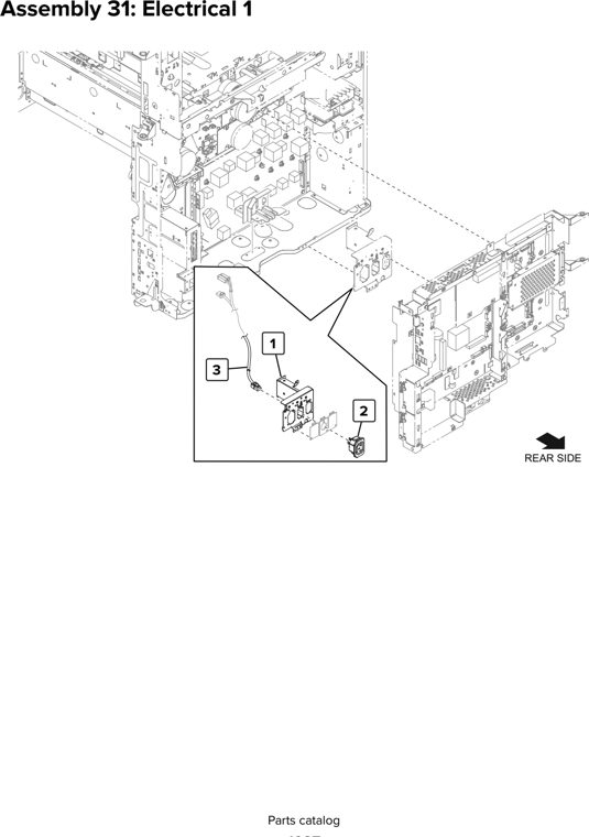 Assembly 31: Electrical 1 parts diagram - Lexmark CX920 CX921 XC9225 XC9235 CX927 Parts