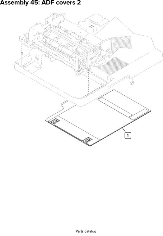 Assembly 45: ADF covers 2 parts diagram - Lexmark CX920 CX921 XC9225 XC9235 CX927 Parts