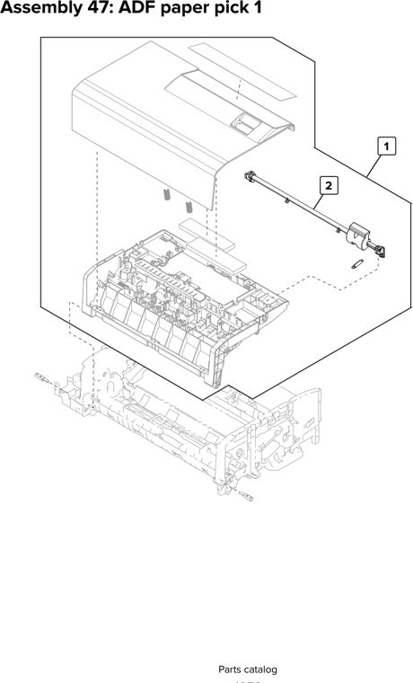 Assembly 47: ADF paper pick 1 parts diagram - Lexmark CX920 CX921 XC9225 XC9235 CX927 Parts