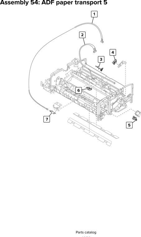 Assembly 54: ADF paper transport 5 parts diagram - Lexmark CX920 CX921 XC9225 XC9235 CX927 Parts