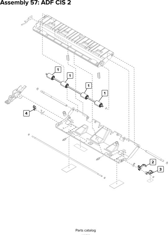 Assembly 57: ADF CIS 2 parts diagram - Lexmark CX920 CX921 XC9225 XC9235 CX927 Parts