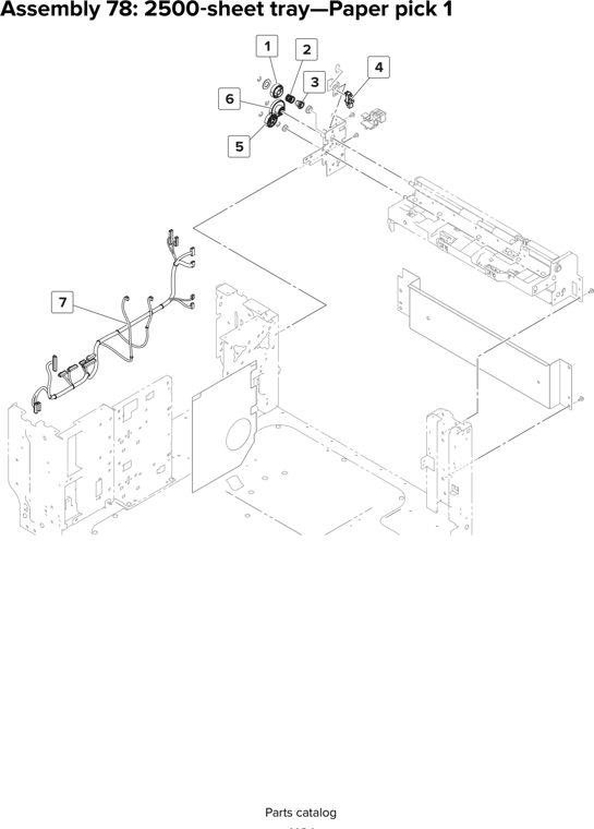 Assembly 78: 2500 sheet tray—Paper pick 1 parts diagram - Lexmark CX920 CX921 XC9225 XC9235 CX927 Parts