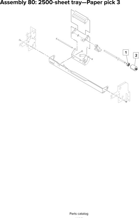 Assembly 80: 2500 sheet tray—Paper pick 3 parts diagram - Lexmark CX920 CX921 XC9225 XC9235 CX927 Parts