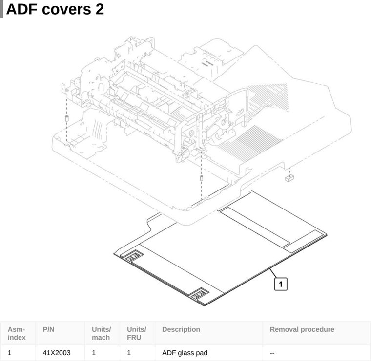 Assembly 47: ADF covers 2 parts diagram - Lexmark CX922 CX923 CX924 XC9245 XC9255 XC9265 Parts