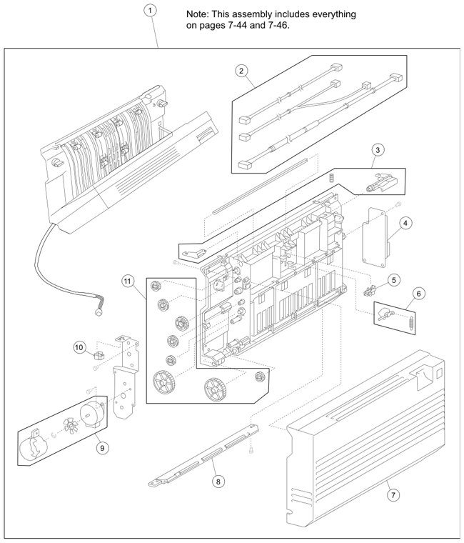 Assembly 22: Duplex outer parts diagram - Lexmark W840 Options Parts