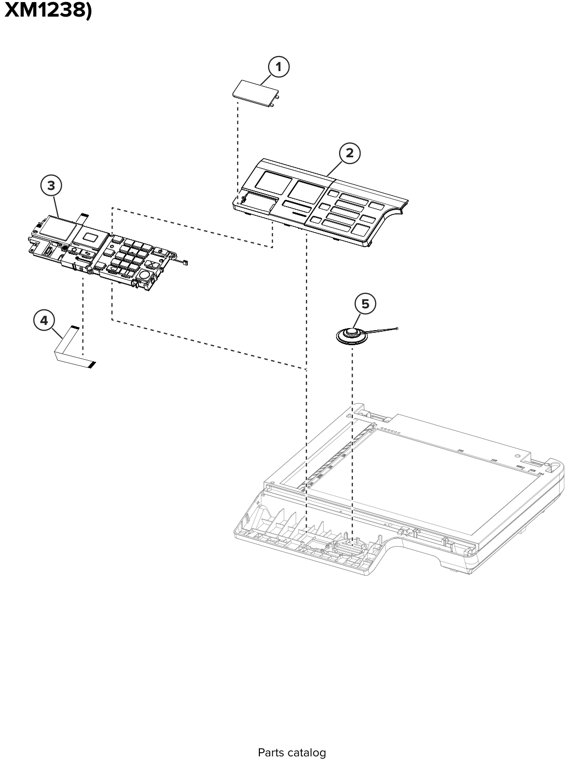 Assembly 2: Control panel (MX321, MB2338, and parts diagram - Lexmark MX321 MX421 MX521 MX522 XM1242 XM1246 MB2338 MB2442 MB2546 Parts