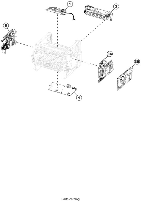 Assembly 4: Electronics 1 parts diagram - Lexmark MX321 MX421 MX521 MX522 XM1242 XM1246 MB2338 MB2442 MB2546 Parts