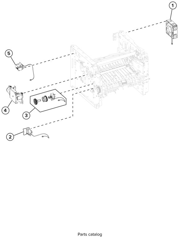 Assembly 5: Electronics 2 parts diagram - Lexmark MX321 MX421 MX521 MX522 XM1242 XM1246 MB2338 MB2442 MB2546 Parts