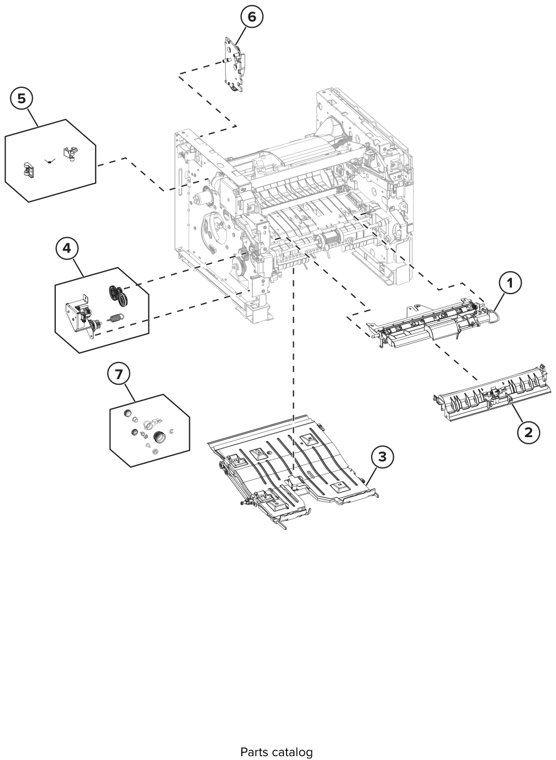 Assembly 8: Paper transport 1 parts diagram - Lexmark MX321 MX421 MX521 MX522 XM1242 XM1246 MB2338 MB2442 MB2546 Parts