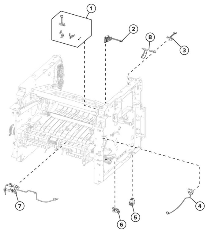 Assembly 5: Electronics 3 parts diagram - Lexmark MS621 MS622 B2650 M3250 Parts